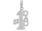 FJC Finejewelers 14k White Gold #1 Dad Charm