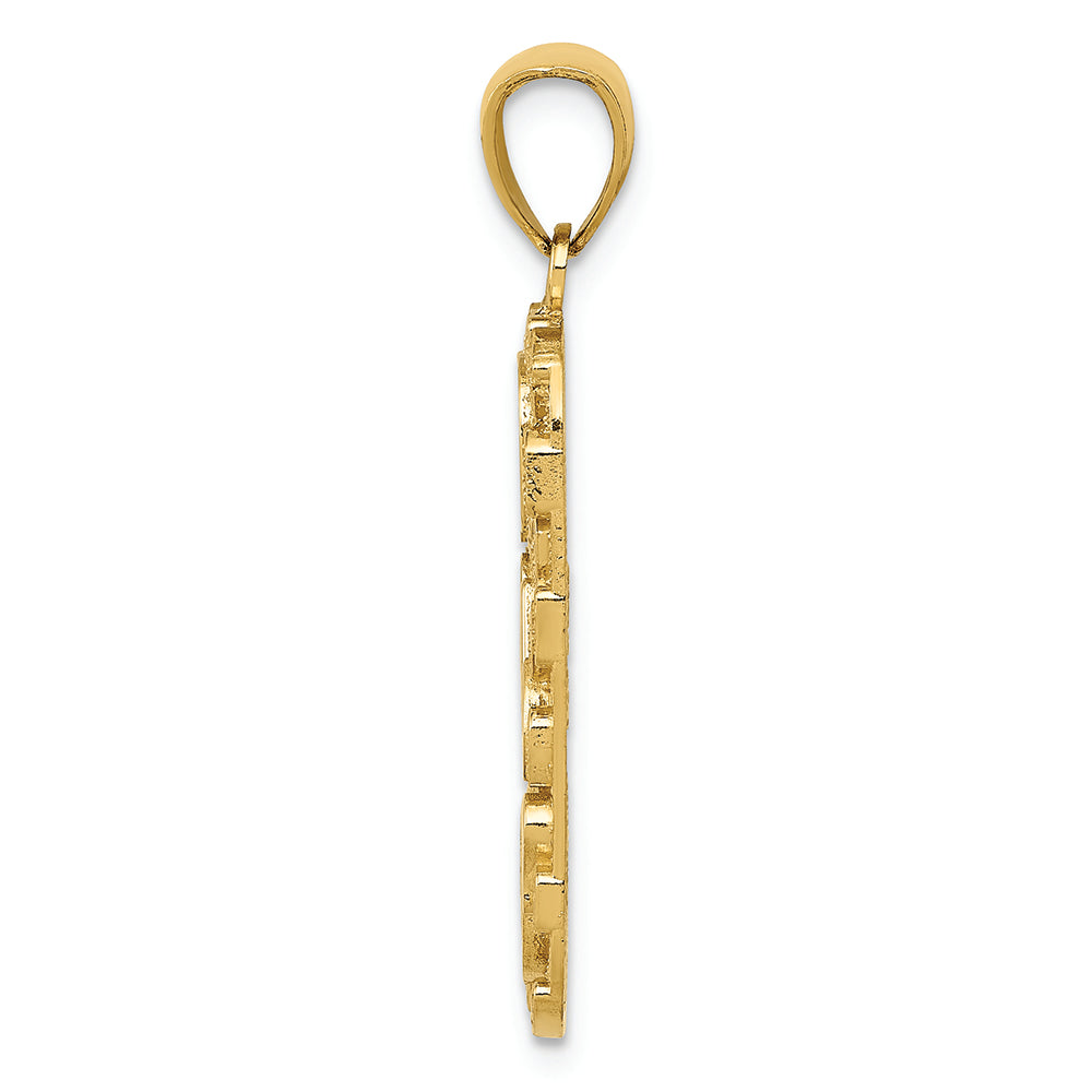 FJC Finejewelers 14k Yellow Gold Nugget Dad Dogtag Charm