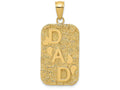 FJC Finejewelers 14k Yellow Gold Nugget Dad Dogtag Charm
