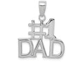 FJC Finejewelers 14k White Gold #1 Dad Charm