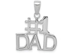 FJC Finejewelers 14k White Gold #1 Dad Charm