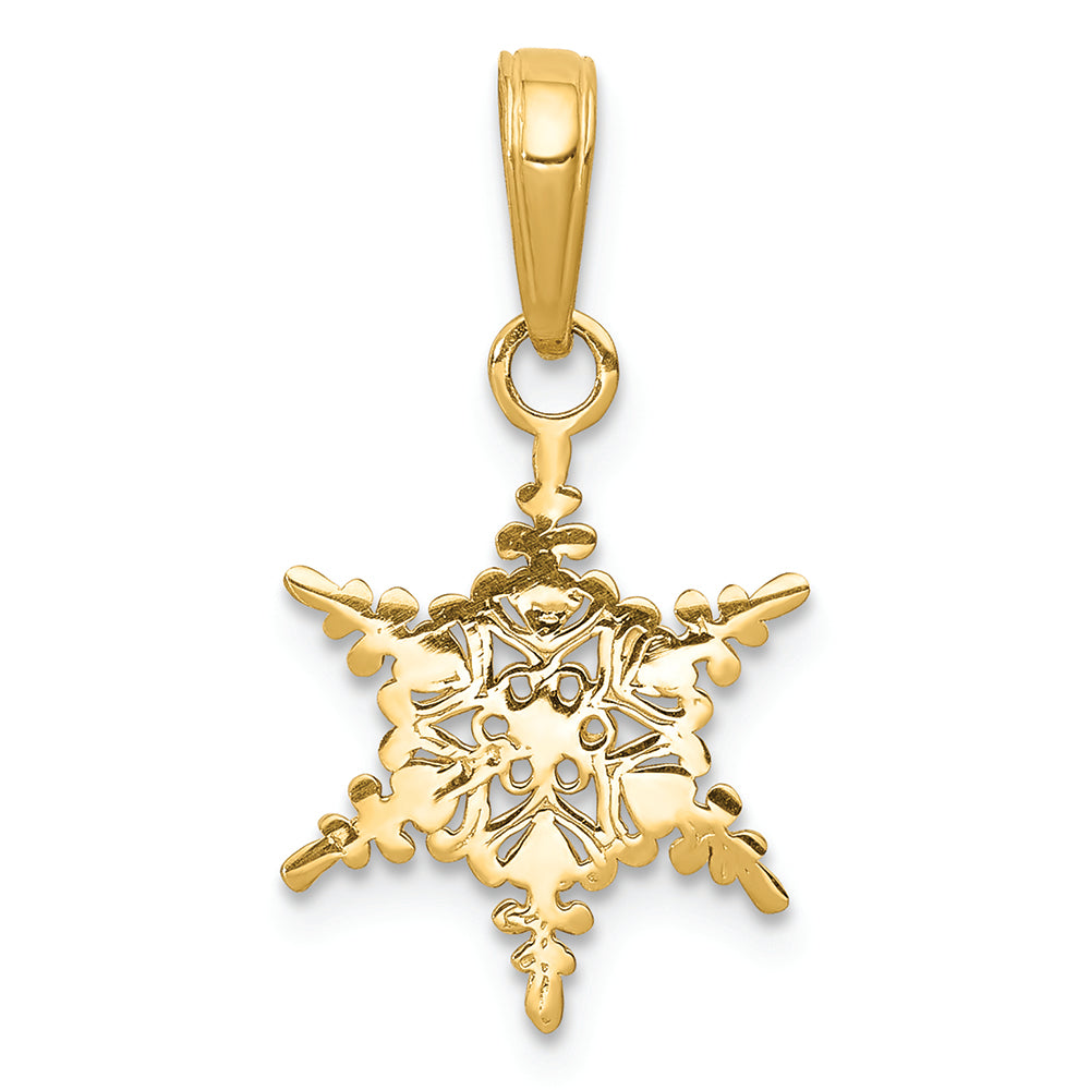 FJC Finejewelers 14k Yellow Gold Small Snowflake Charm