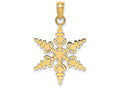 FJC Finejewelers 14k Yellow Gold Polished Snowflake Charm