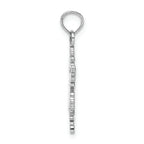 FJC Finejewelers 14k White Gold White Snowflake Charmcut-out Textured