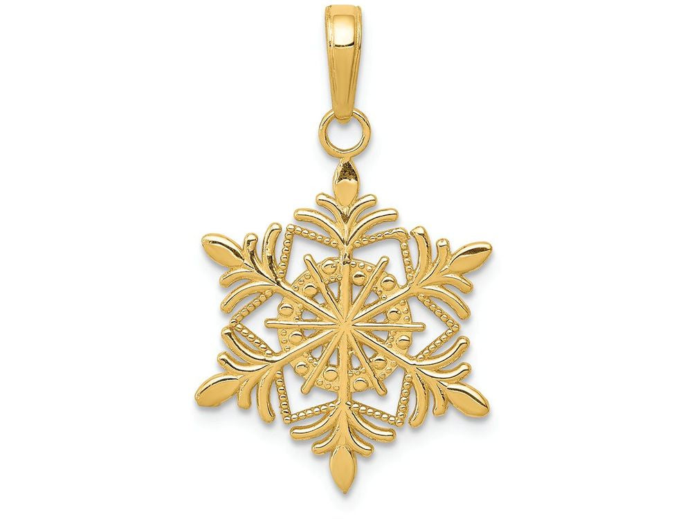FJC Finejewelers 14k Yellow Gold Snowflake Charm