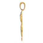 FJC Finejewelers 14k Yellow Gold with Rhodium Boy with Hands In Pockets Charm