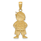 FJC Finejewelers 14k Yellow Gold with Rhodium Boy with Hands In Pockets Charm