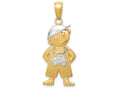 FJC Finejewelers 14k Yellow Gold with Rhodium Boy with Hands In Pockets Charm