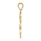 FJC Finejewelers 14k Yellow Rose Gold with with Rhodium Girl Charm