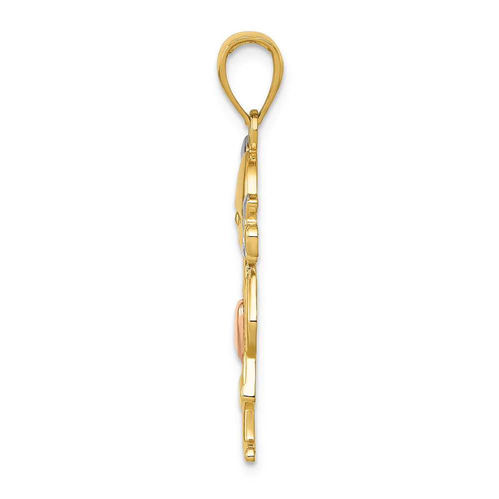 FJC Finejewelers 14k Yellow Rose Gold with with Rhodium Girl Charm