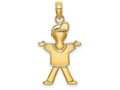 FJC Finejewelers 14k Yellow Gold Polished Full Body Boy Charm