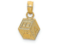 FJC Finejewelers 14k Yellow Gold Baby Block Charm