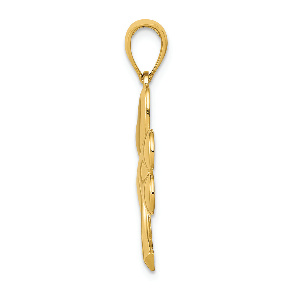 FJC Finejewelers 14k Yellow Gold Shamrock Charm