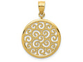 FJC Finejewelers 14k Yellow Gold Filigree Round Charm