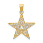 FJC Finejewelers 14k Yellow Gold Filigree Star Charm