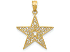 FJC Finejewelers 14k Yellow Gold Filigree Star Charm