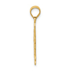 FJC Finejewelers 14k Yellow Gold Polished Filigree Sun Charm