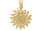 FJC Finejewelers 14k Yellow Gold Polished Filigree Sun Charm