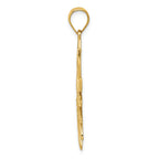 FJC Finejewelers 14k Yellow Gold Filigree Sun Charm