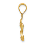 FJC Finejewelers 14k Yellow Gold Bright Cut Plumeria Charm