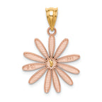 FJC Finejewelers 14k Two-tone Gold Rose Yellow Gold Daisy Charm