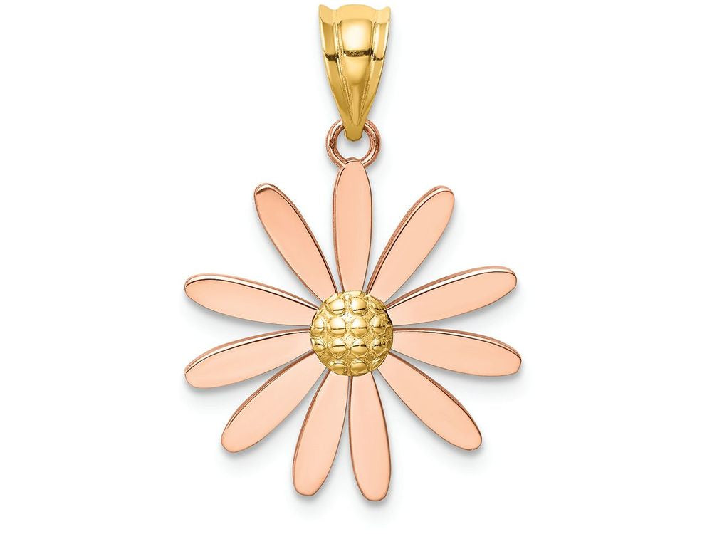 FJC Finejewelers 14k Two-tone Gold Rose Yellow Gold Daisy Charm