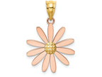 FJC Finejewelers 14k Two-tone Gold Rose Yellow Gold Daisy Charm