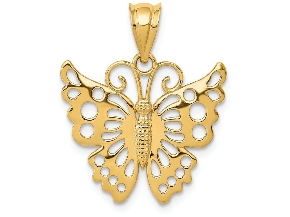 FJC Finejewelers 14k Yellow Gold Butterfly Charm