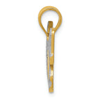 FJC Finejewelers 14k Yellow Gold with Rhodium Butterfly Charm