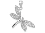 FJC Finejewelers 14k White Gold Bright Cut Dragonfly Charm