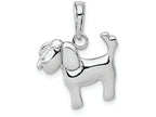 FJC Finejewelers 14k White Gold White Dog Charm