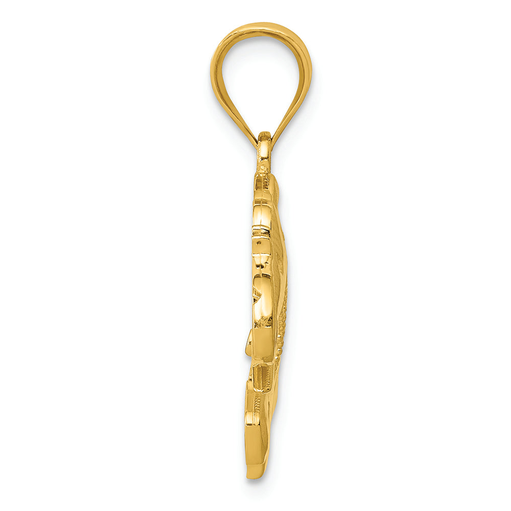 FJC Finejewelers 14k Yellow Gold Filigree Elephant Charm