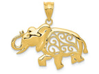 FJC Finejewelers 14k Yellow Gold Filigree Elephant Charm