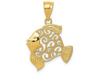 FJC Finejewelers 14k Yellow Gold Filigree Fish Charm