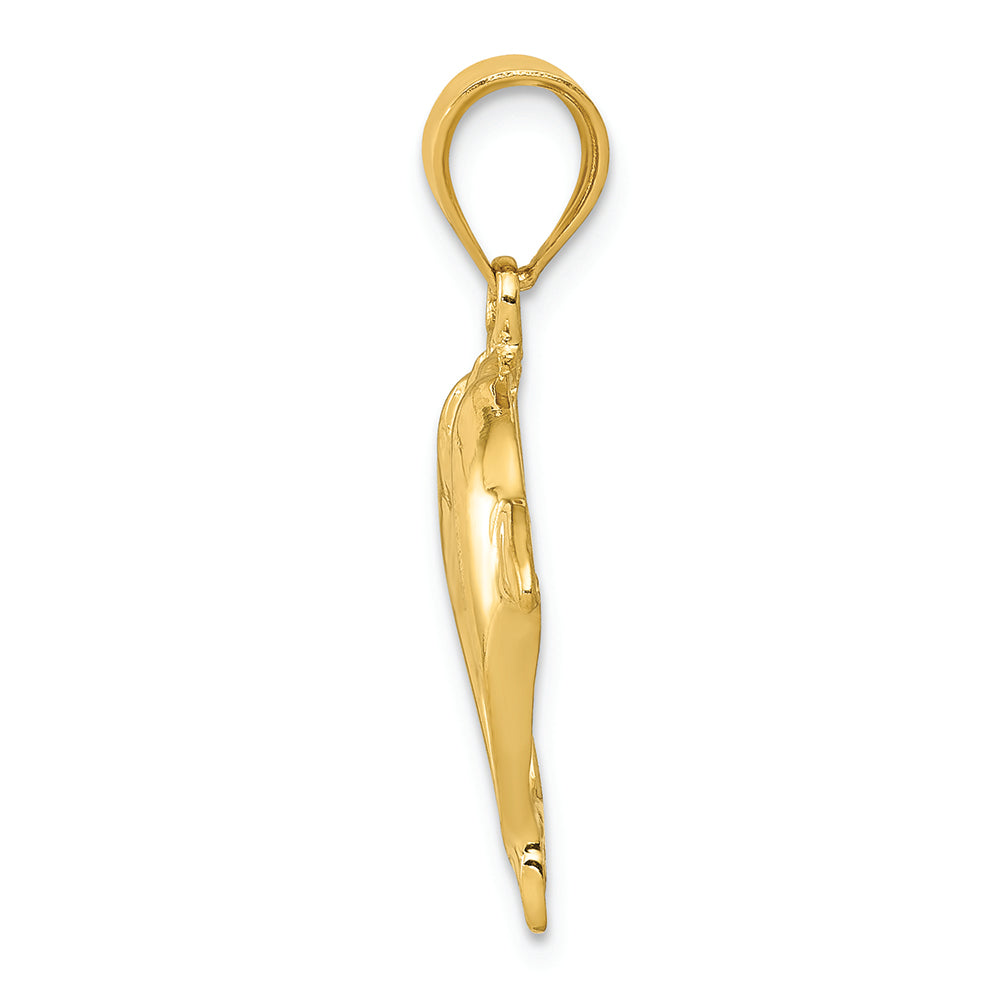 FJC Finejewelers 14k Yellow Gold Two Dolphins Charm