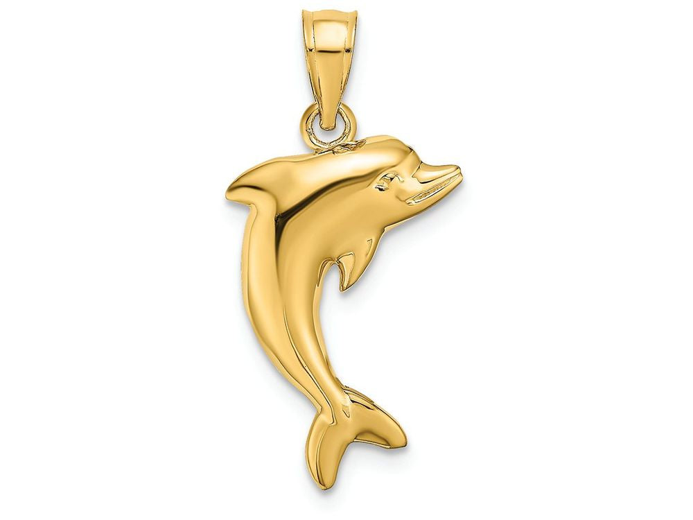 FJC Finejewelers 14k Yellow Gold Polished Dolphin Charm