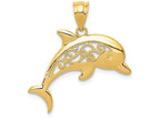 FJC Finejewelers 14k Yellow Gold Filigree Dolphin Charm