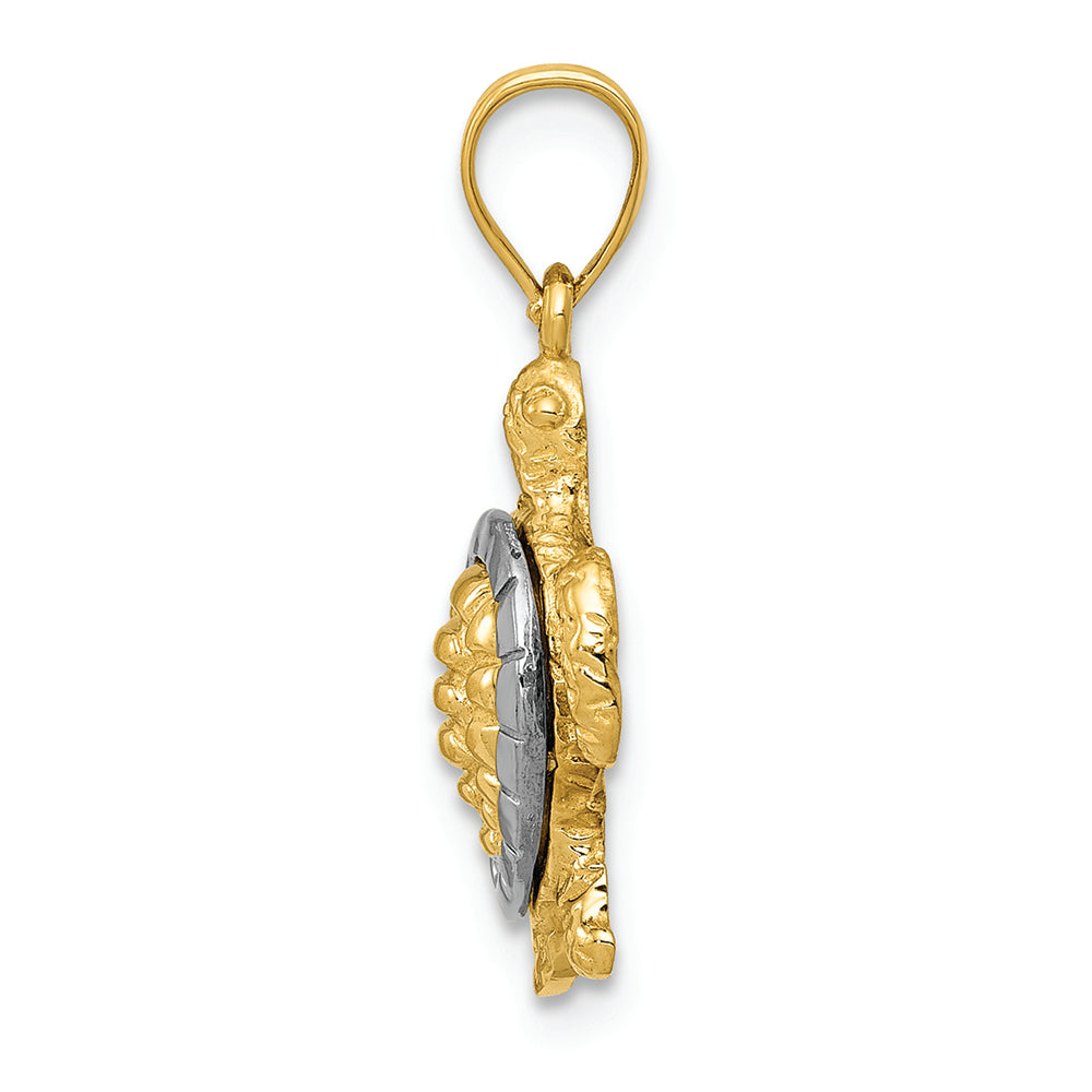 FJC Finejewelers 14k Yellow White Gold Turtle Charm
