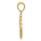 FJC Finejewelers 14k Yellow Gold with Rhodium Crown Charm