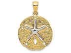 FJC Finejewelers 14k Two Tone Sand Dollar with Starfish Charm