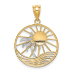 FJC Finejewelers 14k Two Tone Sun Palm Tree Charm