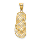 FJC Finejewelers 14k Yellow Gold Mesh Flip Flop Charm