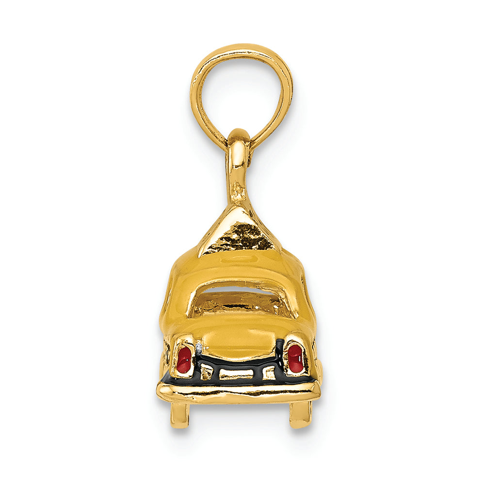 FJC Finejewelers 14k Yellow Gold 3d Enameled Taxi Charm