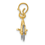 FJC Finejewelers 14k Yellow White Gold Moveable Bicycle Charm