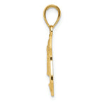 FJC Finejewelers 14k Yellow Gold with Rhodium Police Badge Charm