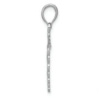 FJC Finejewelers 14k White Gold White Caduceus Charmtextured