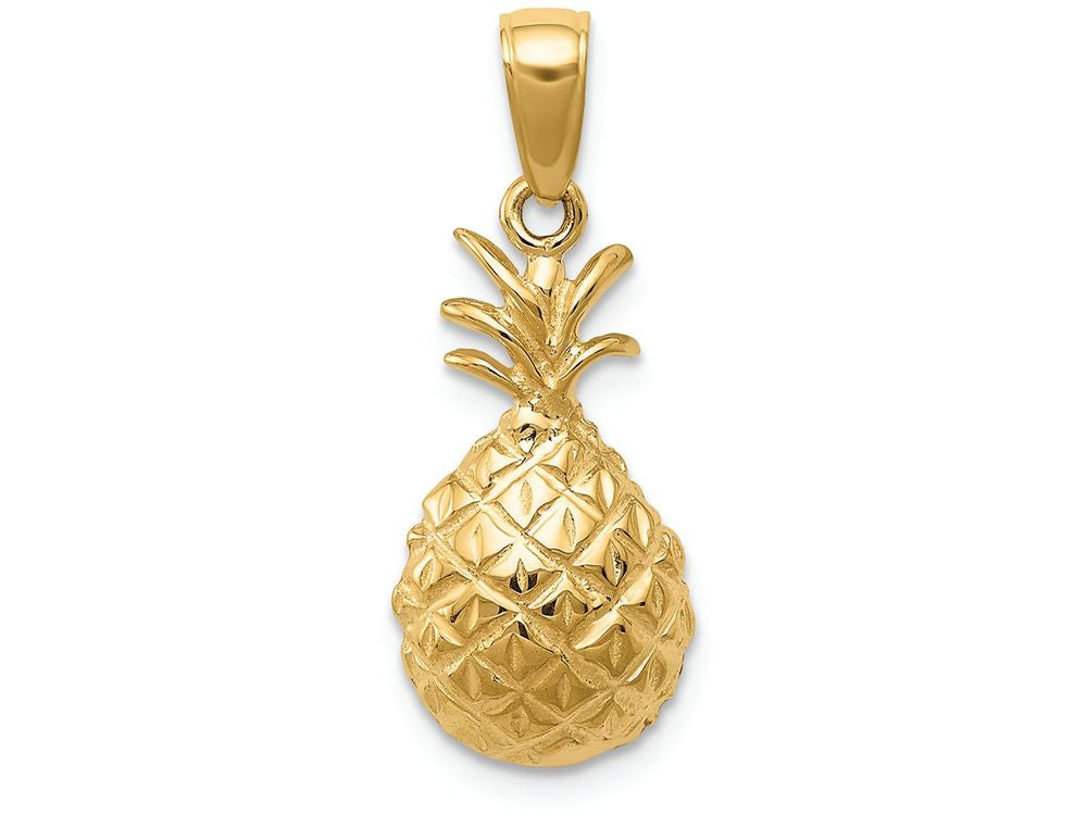 FJC Finejewelers 14k Yellow Gold Bright Cut Pineapple Charm