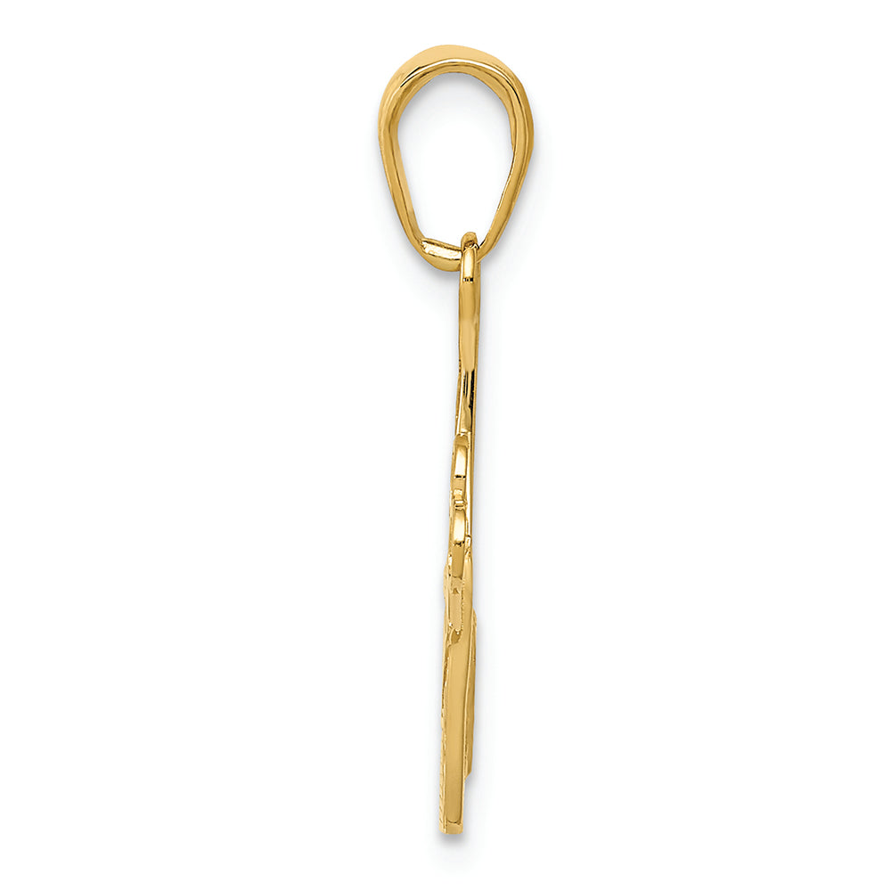 FJC Finejewelers 14k Yellow Gold Comb Scissors Charm