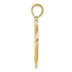 FJC Finejewelers 14k Yellow Gold Treble Clef In Heart Charm