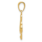 FJC Finejewelers 14k Yellow Gold Polished Open-backed Treble Clef Charm